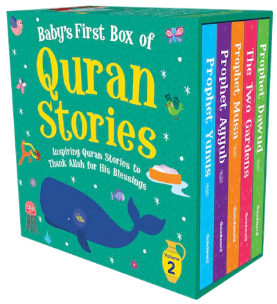 Baby's First box of Qur'an stories (Set of five board books) - Vol 2 By: Saniyasnain Khan